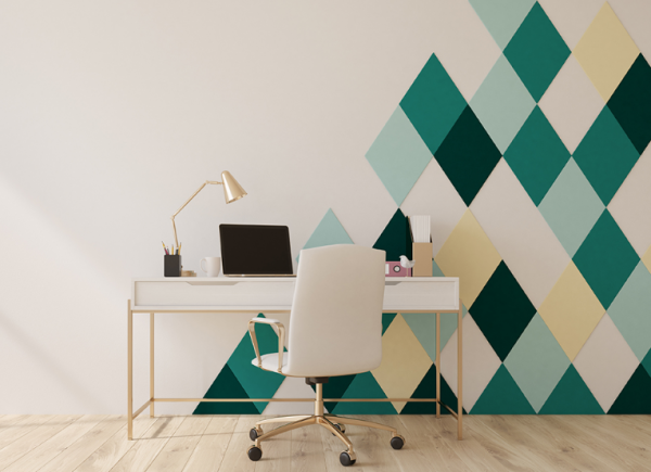 Penerapan desain geometris yang menarik